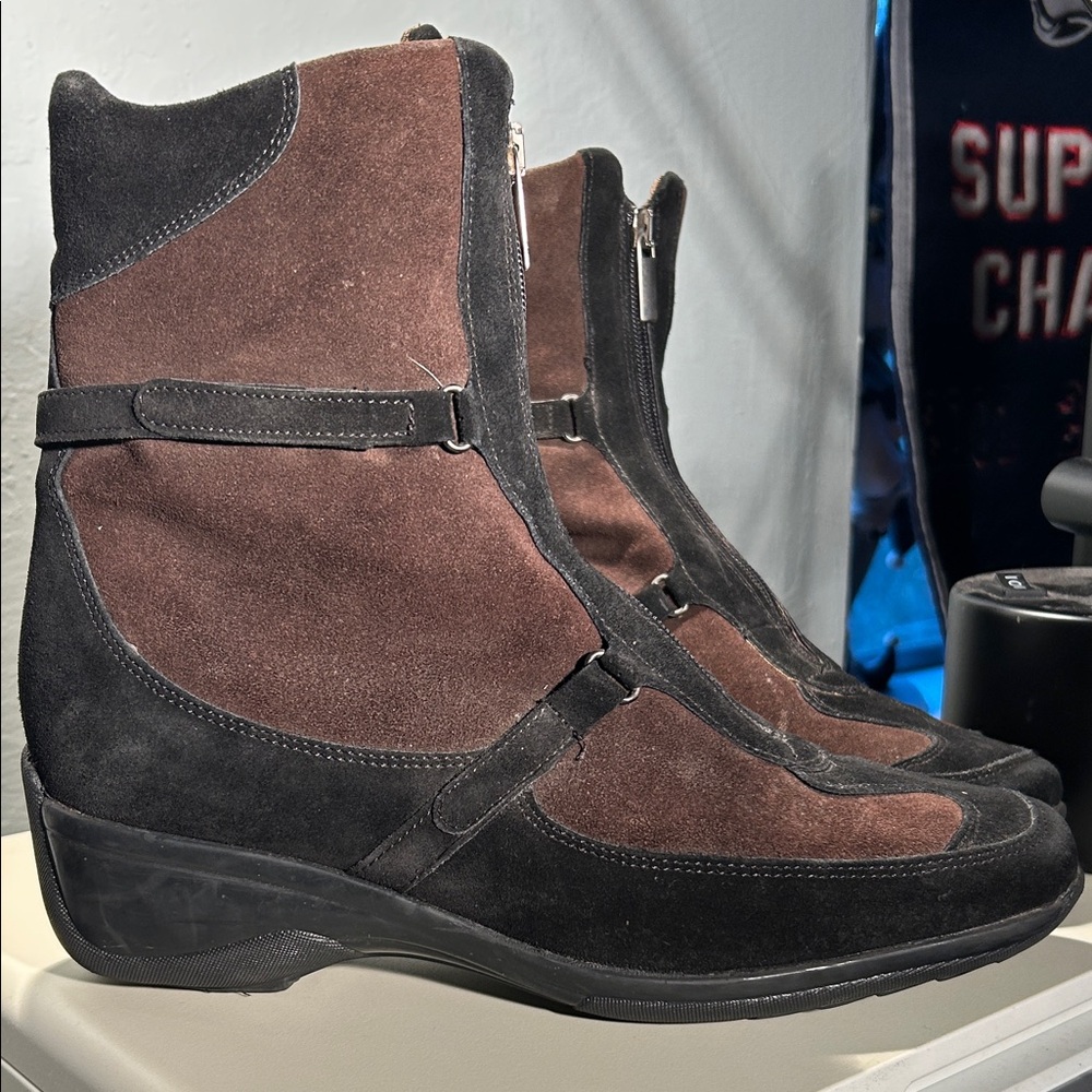 Aquatalia Black and Brown Boots